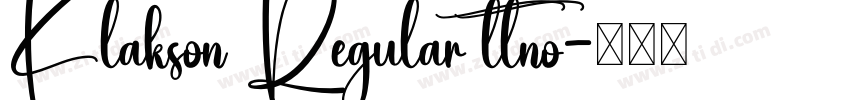 Klakson Regular ttno字体转换